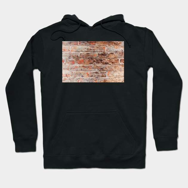 Rough Brick Orange & Purple Wall Hoodie by textural